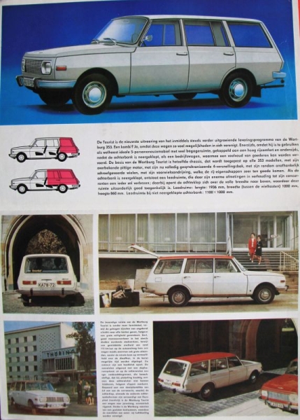Wartburg Tourist Modelprogram 1968 Carbrochure (2759)